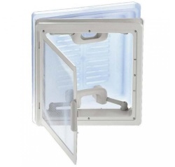 Hatch hatch 28 x 28 cm "MPK 29" with opening on all sides and mosquito net, GRI - Img 2