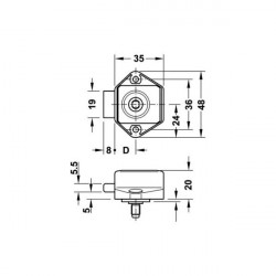 Incuietoare dulap Push Lock Mini fara buton - Img 3