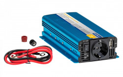Invertor 12V / 220V cu unda sinusoidala pura, 1000W maxim cu cabluri de conectare incluse - Img 1