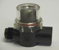 Metal particle filter for the protection of the water pump of caravans