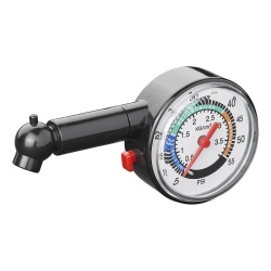 Pressure gauge with analogue display for measuring wheel pressure
