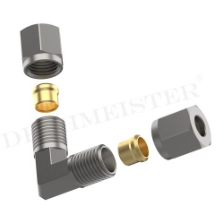 Racord fix gaz 90° din otel zincat 8 x 8 mm - Img 5