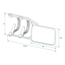 Rectangular flat side mirror extension 15,3 x 10 cm (1 pc) - Img 7