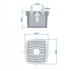 Red rear clearance lamp, Radex 912, 66 x 62 mm, 12V - 24V, E9 certification - Img 7