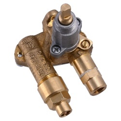 Robinet gaz în unghi cu capac arzător 6,3 cm pentru aragaze Dometic, versiune nouă (4453001497)