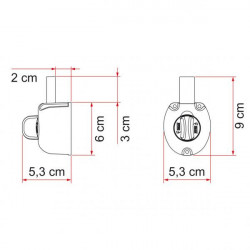 Safety locks "Fiamma Safe Door Guardian" for universal use (2 pcs) - Img 2