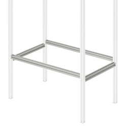 Set de extensie pentru adaugarea de polite suplimentare la rafturile din aluminiu