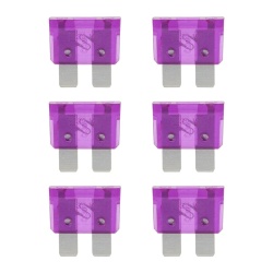 Sigurante 12V MINI, 6 buc, VIOLET, 3A - Img 2