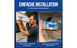 Sistem video marsarier wireless Falcon cu cameră magnetică, monitor oglindă retrovizoare inregistrare video, incarcare solara - Img 8