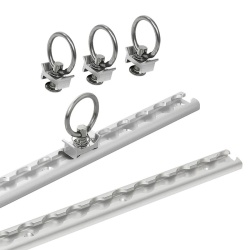 Slide rail with sliding supports for securing objects in the garage of motorcars, 2 x 60 cm