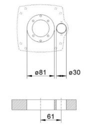 Swivelling table leg for caravans and motorhomes, 756 mm - Img 5