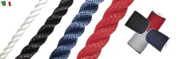 White polyester twisted polyester fibre for mooring, anchoring and other uses Ø (12mm) 1100/kg