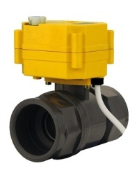 12V electric valve for emptying the grey water tank, side mounting