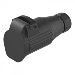 13-pin socket with cover for cable mounting, ABS, 12V - Img 2