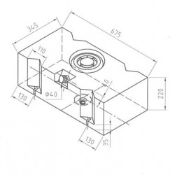 45l tank for clean or grey water with preformed filling spout - Img 3