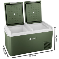 75-litre car fridge, with compressor and cooling/freezing function, 12/24/230V, dual-zone (two compartments) - Img 2