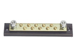 Bara colectoare busbar 150A / 12-48V, 10 conexiuni