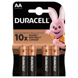 Baterie Duracell Basic, AA, 1.5V, alcalina, 4 buc