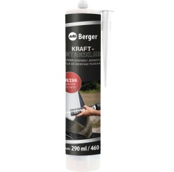 Berger single-component, extremely strong adhesive, an alternative to SIKA 554, WHITE