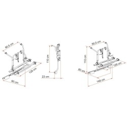 Bike carrier Fiamma Carry-Bike Mercedes Vito 2003 - 2014, with tailgate - Img 2
