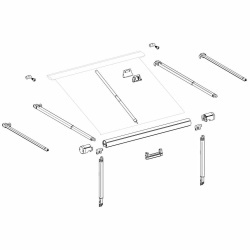 Blocaj braț telescopic și picior de sprijin Thule pentru Omnistor 1200, lungime marchiză 4,25 m (1500602943) - Img 2