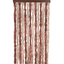 Brown and beige chenille curtain, 185 x 56 cm - Img 3