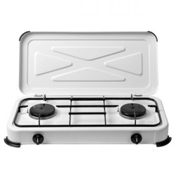 Camping stove CAGO enamelled camping stove with lid, 2 burners, 50 mbar