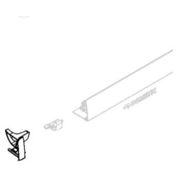 Capac capăt profil frontal stânga alb pentru copertina Dometic PW 1100 (407157405)