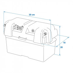 Car battery box with integrated voltmeter, USB and car battery sockets - Img 7