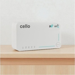 Cello C160 5G travel router with Wi-Fi 6, eSIM and a 4,000 mAh battery, 12V