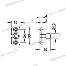Door lock for furniture without handles, caravans and motorhomes, ALB - Img 2