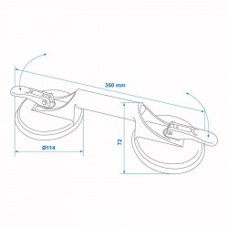 Double suction cup for fitting windscreens and windows - Img 4