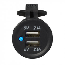 Double USB socket for flush mounting, 2x2100mA 12V/24V - Img 5