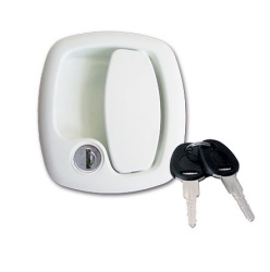 Exterior lock for caravans or motorhomes, 106 x 97, ALB