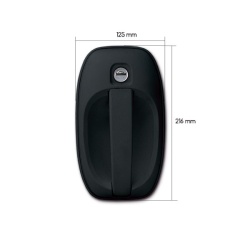 External lock FAP 1122 with hub and keys, BLACK - Img 2