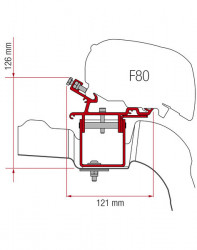 Fiamma F80 adapters for VW Crafter, MAN >2017, L3H3 without saddle