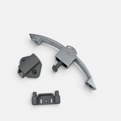 Furniture handles with built-in lock, 128 mm - Img 2