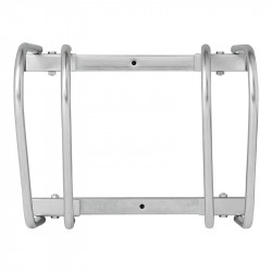 Galvanised steel outdoor bicycle rack, 2 places - Img 5