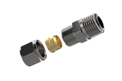 Gas connection 8 mm gas pipe with 1/4" external thread