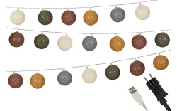 Ghirlandă luminoasa multicolora 20 LED, cu alimentare 12V sau 220V - Img 2