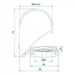Hinged chrome-plated towing hook guard - Img 5