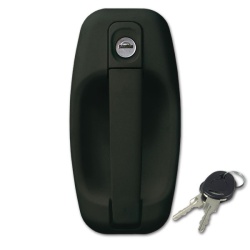 Incuietoare exterioara FAP 1115 cu butuc si chei, 115 x 230 mm, NEGRU