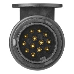 Jaeger 13-pin Stecher for cable mounting, ABS, 12V - Img 5