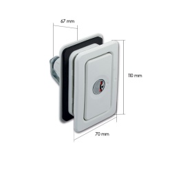 Lock for garage door, 70 x 110 mm, ALB - Img 2