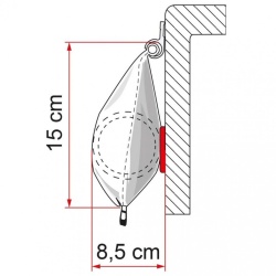 Marchiza in sac Caravanstore XL pentru rulote, sac protectie ALB, prelata GRI ROYAL - Img 2