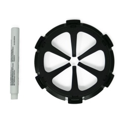 Mounting bracket for Mopeka Pro indicator with curved surfaces