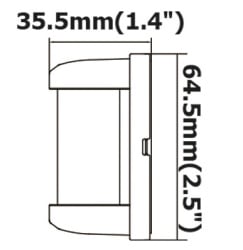 Navigation light, vertical mounting, RED - GREEN, 225 degrees - Img 2