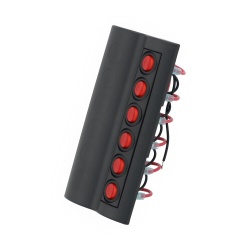 Panou cu 6 intrerupatoare iluminare LED cu sigurante automate, standard marin - Img 4
