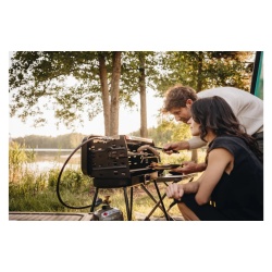 Portable gas barbecue/cooker with 3 burners and a rotisserie, 30 Mbar - Img 4