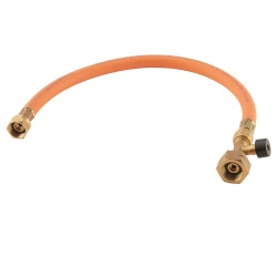 Pressure hose (30 bar) with safety valve 75 cm, cylinder ROMANIA or GERMANY G5
